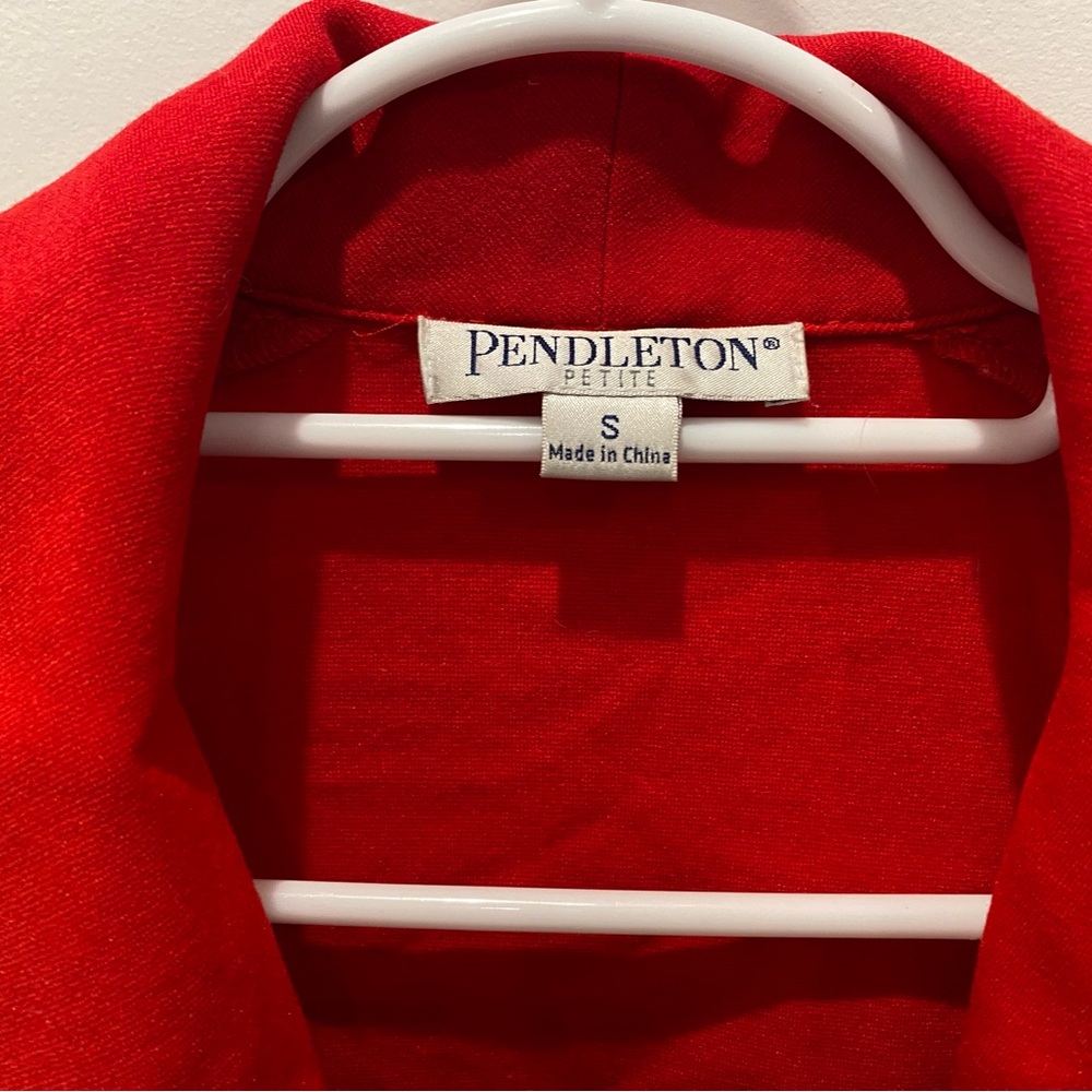 Pendleton Petite Red Blazer / Jacket Sz. S - Picture 2 of 3